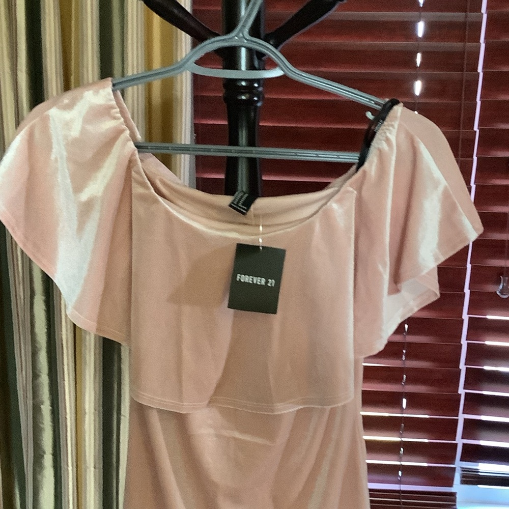 New Forever 21 Blush Pink Ruffle Dress - Picture 2 of 4